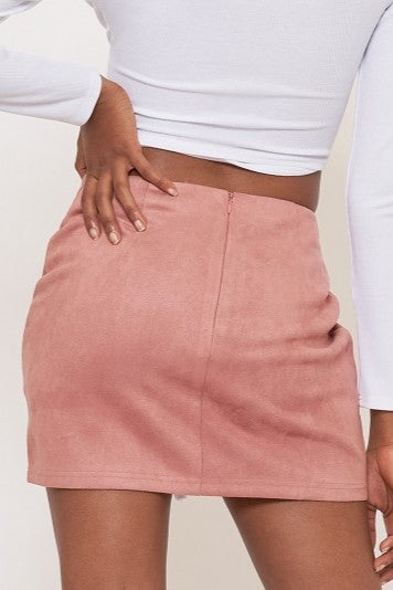 SUEDE MINI SKIRT