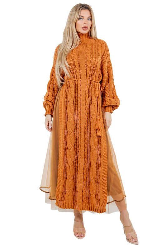 Women Fashion 2PCS Sweater Dress Set