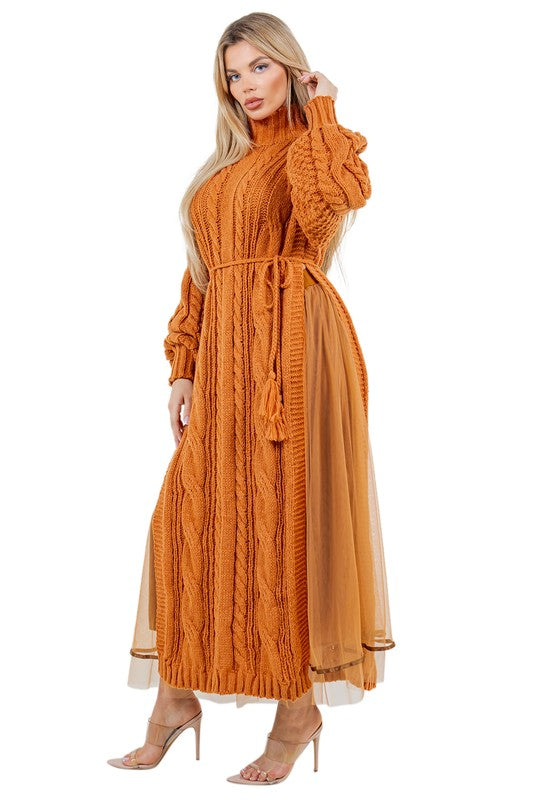 Women Fashion 2PCS Sweater Dress Set