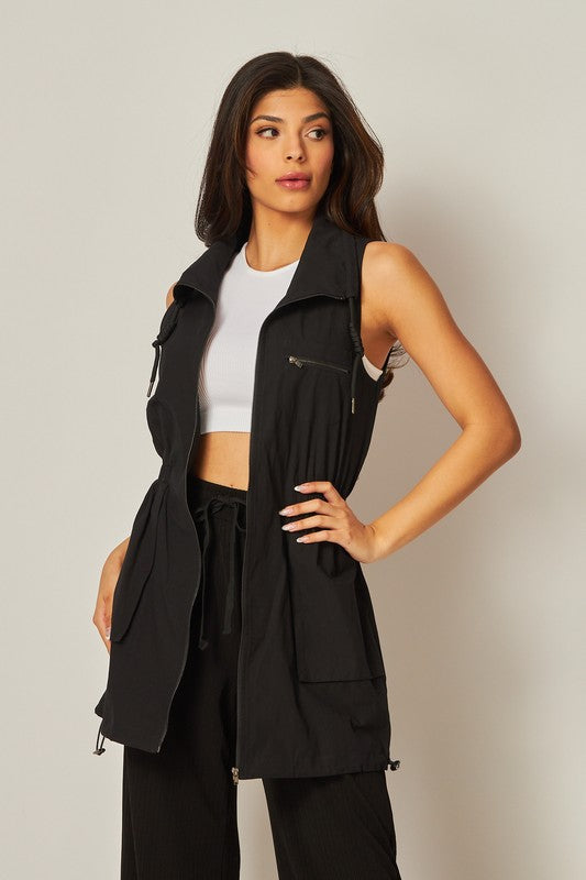 Utility Cargo Vest Jacket