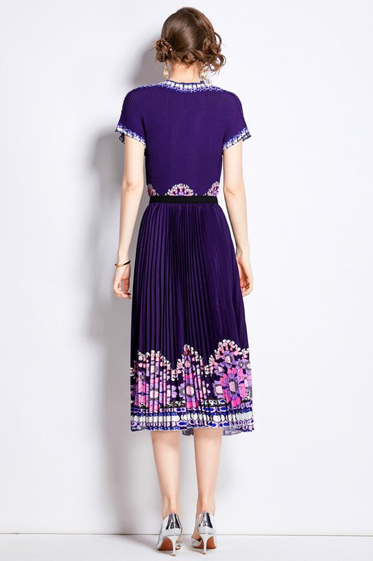 Women's Flowy Midi Dress 2Pc