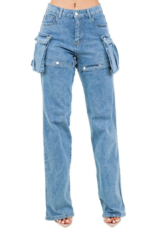 Women Fashion Style Denim Pants