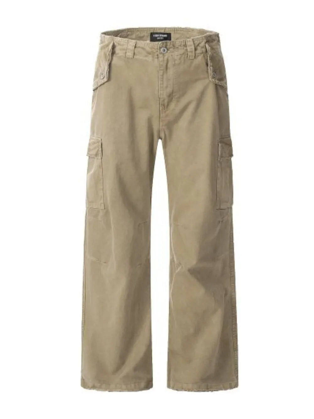 Beige men’s cargo pants – front view