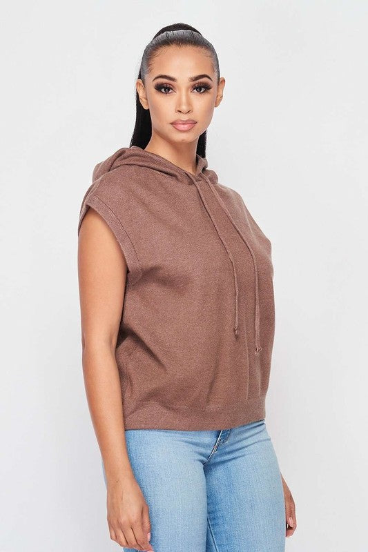 High Quality Knit Hoodie Vest