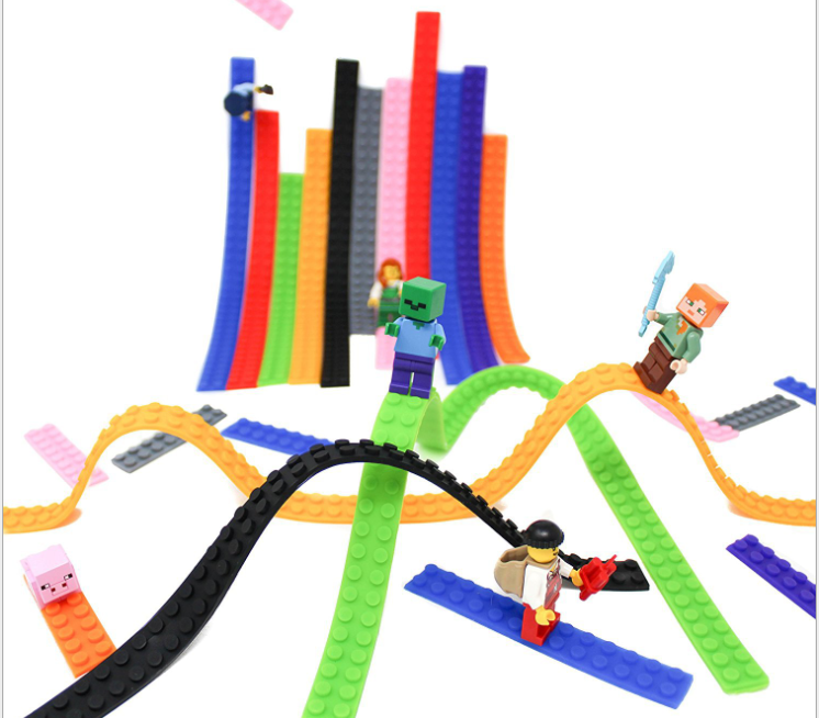 Building blocks tape, silicone building blocks, building blocks, strips, no connectors