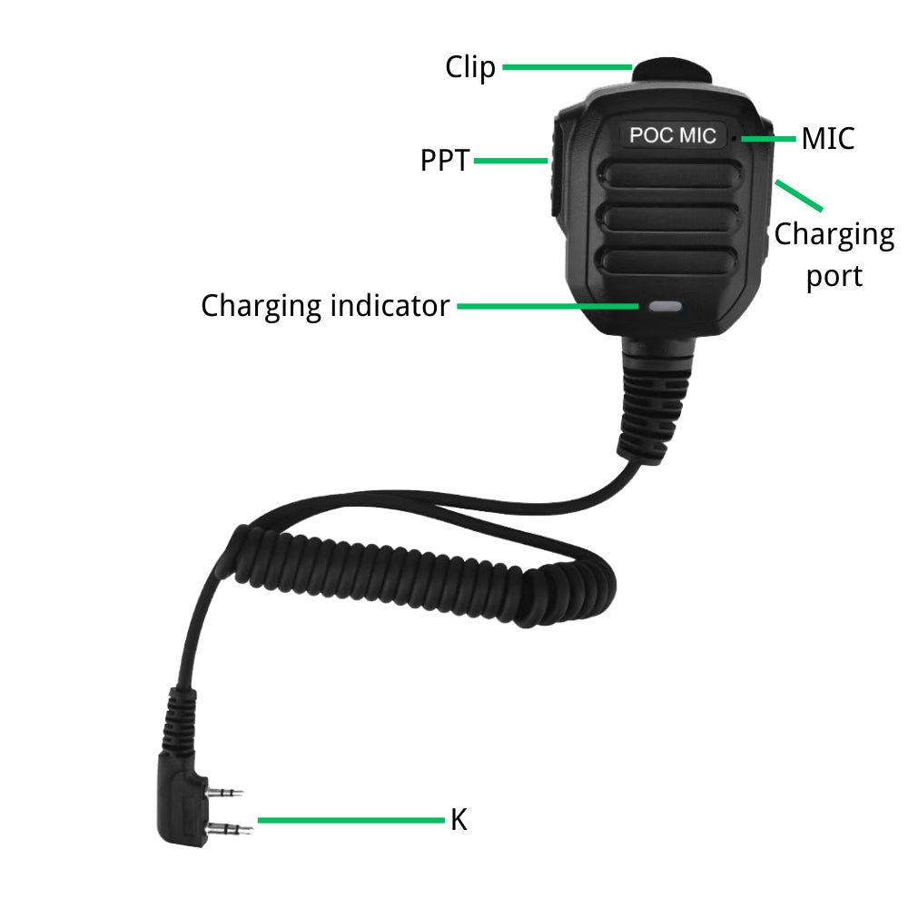 Ruyage Radio Handheld Microphone For Nationwide PTT Walkie-Talkie