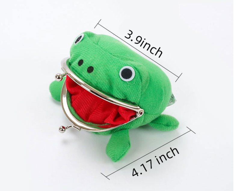 The Little Green Frog Made A Cute Coin Purse