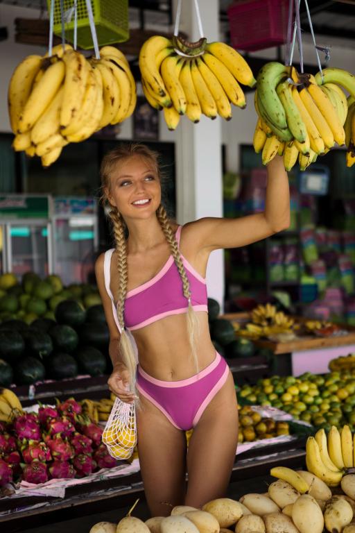 Ribbed bikinis Mujer High waist bikini Bandeau Swimsuit women Patchwork Swimwear Women One shoulder Bathing Suit