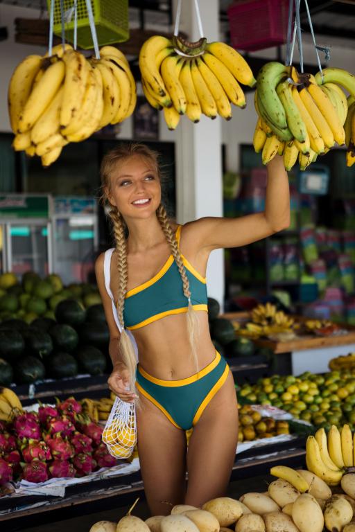Ribbed bikinis Mujer High waist bikini Bandeau Swimsuit women Patchwork Swimwear Women One shoulder Bathing Suit