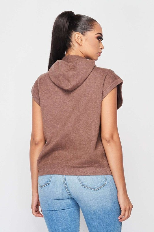 High Quality Knit Hoodie Vest