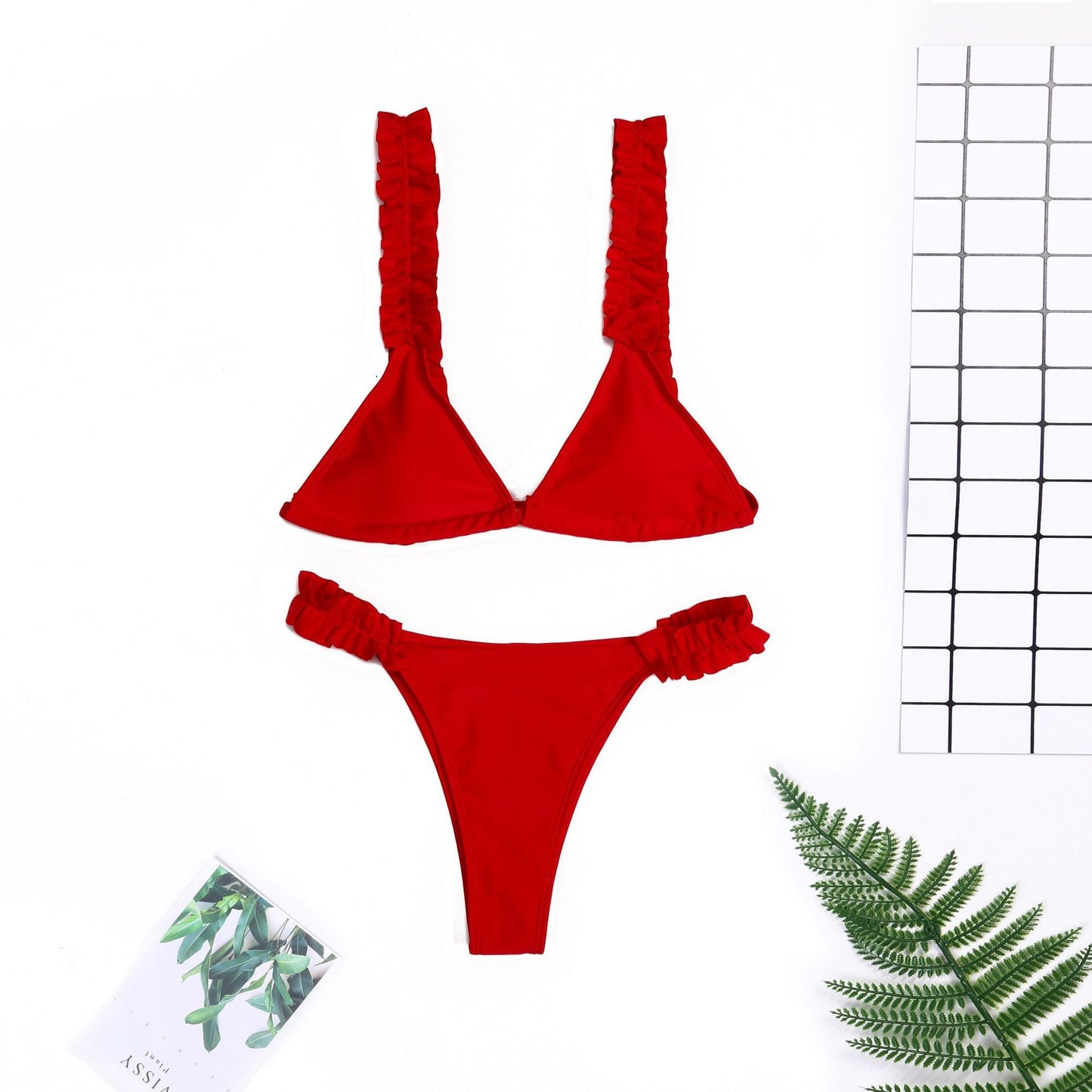 Ruffled Sexy Bikini Women Swimsuit Bikini