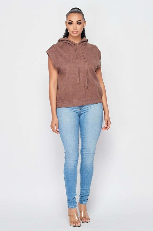 High Quality Knit Hoodie Vest