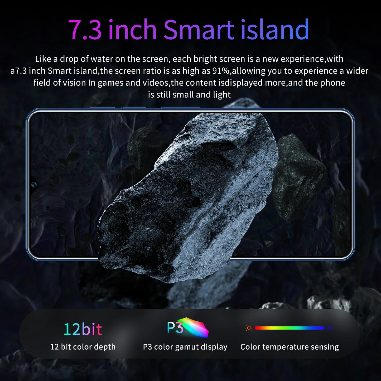 GT20 pro Original Smartphone 16 GB RAM 1 TB Storage 7.3-inch Full Screen 108 MP Camera Snapdragon 8 Gen3 Global 5G LTE Bands
