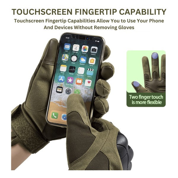 Stay in the action without missing a message. These Airsoft Gloves with Touchscreen Fingertip Capability are built for combat, training, and outdoor missions—while keeping you connected. With reinforced protection and smart tech integration, they deliver the perfect balance of durability, dexterity, and digital access.