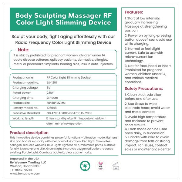 Advanced body slimming and contouring device featuring multiple modes for effective body sculpting.