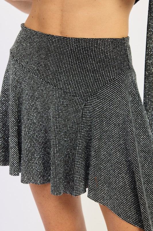 Asymmetrical Mini Skirt