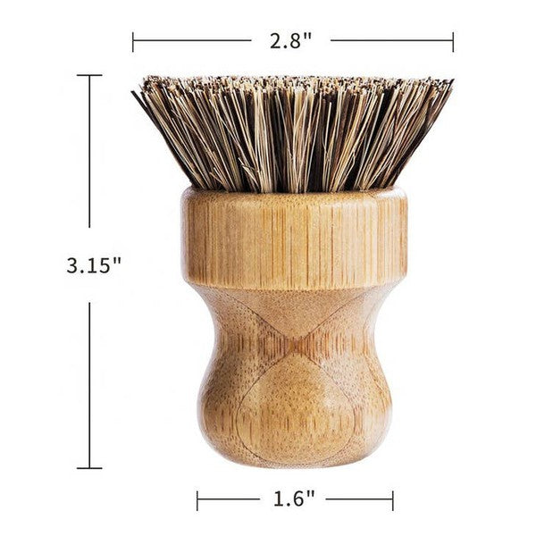 The bamboo-sisal fiber dish brush is a sturdy, eco-friendly scourer with firm sisal bristles mounted on a bamboo handle, ideal for cleaning dishes and scrubbing stubborn residue.