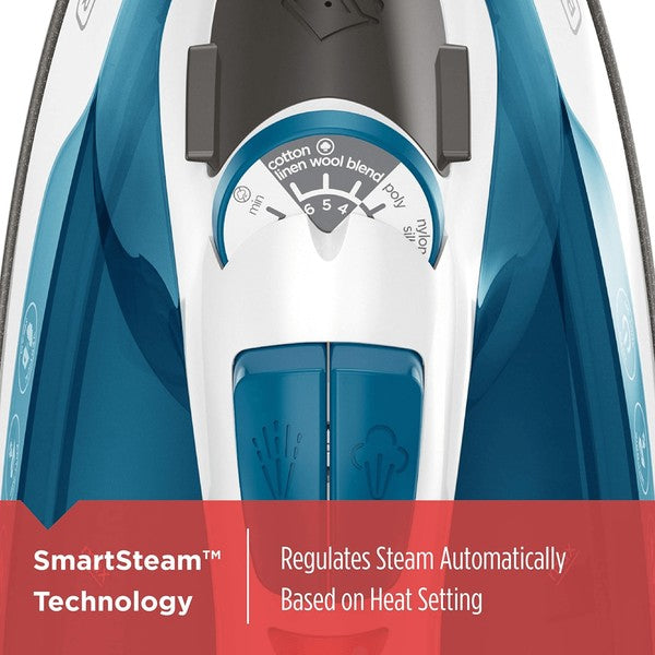The Black+Decker Easy Steam Nonstick Compact Iron is a lightweight, space-saving iron with a nonstick soleplate and adjustable steam settings designed for quick, wrinkle-free results.