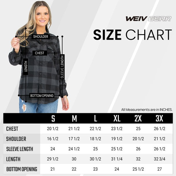 A Size Chart for a wardrobe essential for casual weekends and everyday wear.