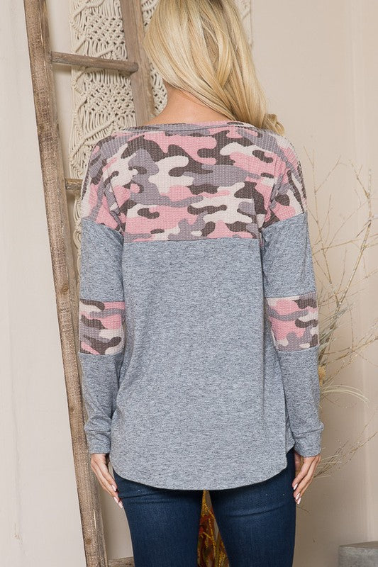 Wearable camo never looked this good — contrast panels make the print pop.