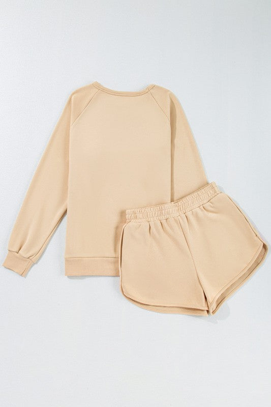 Colorblock Pullover & Shorts Set