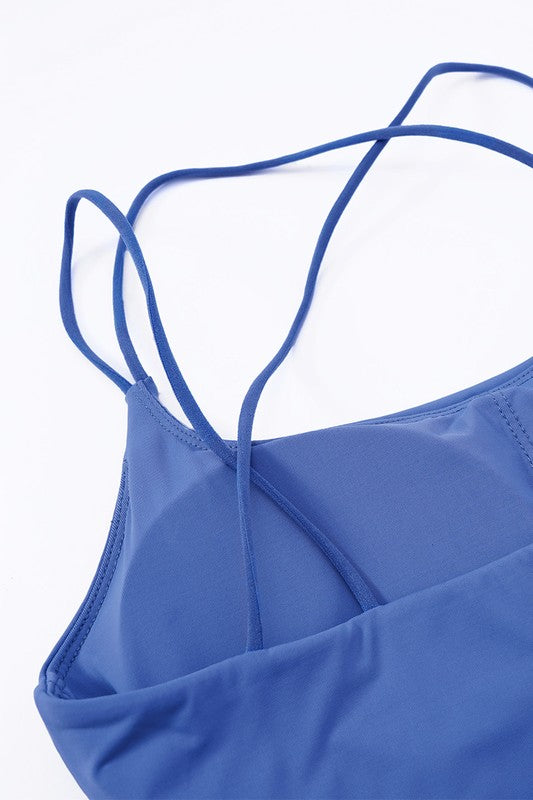 Corseted wrap bodycon dress