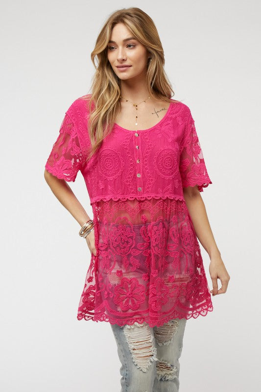 Use it as a beach cover or under a blazer — crochet works beautifully layered.