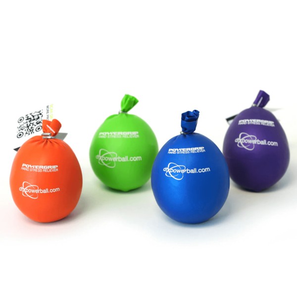 DFX power grip hand massage ball — textured massage tool designed for grip strength, stress relief, and finger therapy