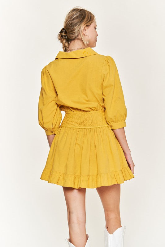 Lightweight cotton material makes it ideal for warm weather.