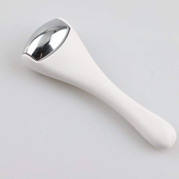 Eye & face ice roller massager with ergonomic handle and cooling gel head for facial and eye treatments