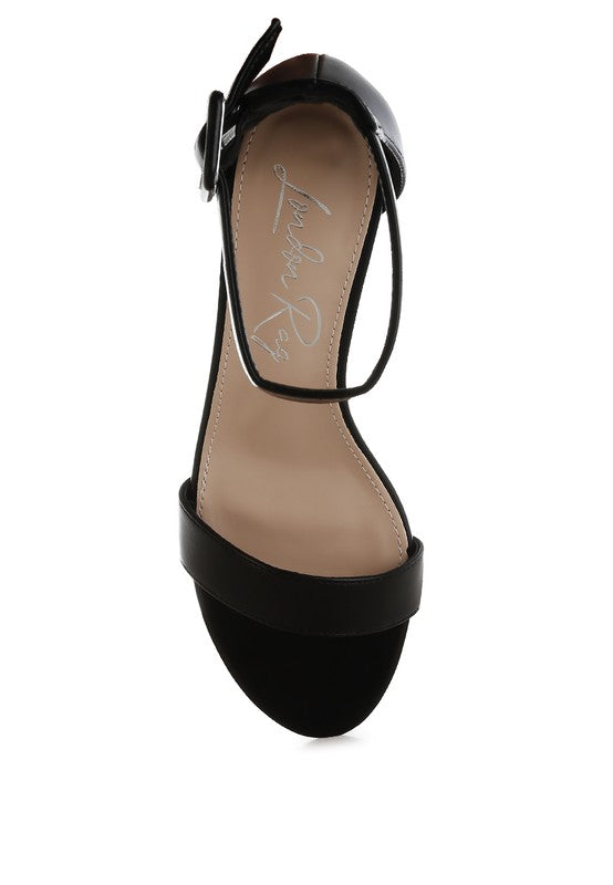 Faux Leather Kitten Heel