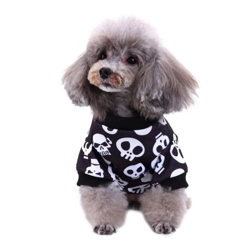 Dog Clothes for Pet Cat Dog Jumpsuits Halloween Clothes for Dogs Coat Jackets Skeleton 4 Legged Pajamas Pet Clothing Chihuahua