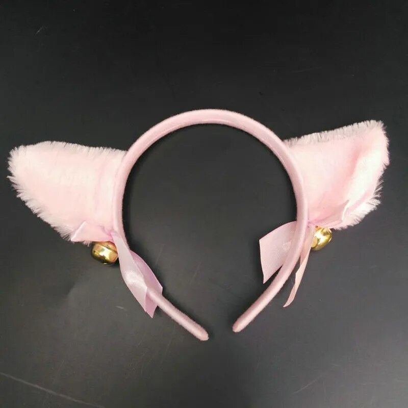 Women Sweet Cat Ears Headband Anime Accessories Party Club Bar Halloween Costume Hair Headband Girls Plush Ears Headwear
