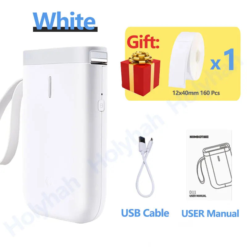 2025 D101 Portable Label Maker Wireless Label Printer Tape for Phone Tablet Easy to Use Office Home Organization D11 Plus