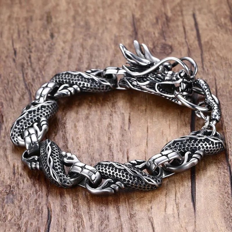 Men\\\\\\'s Vintage Skull Beaded Skull Bracelets Men\\\\\\'s Bracelets Gothic Jewelry Accessories Gifts