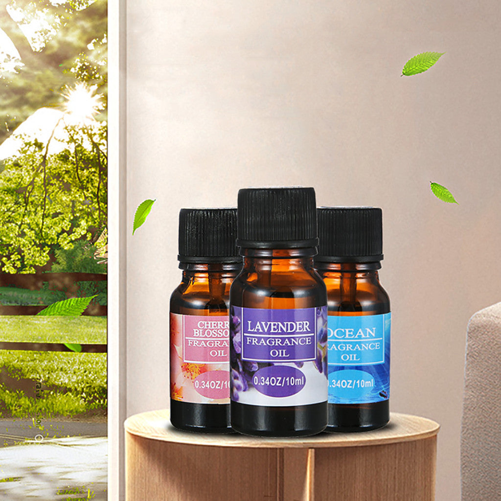 10ml/bottle Essential Oils For Aroma Diffuser Air Humidifier Aromatherapy Water-soluble Oil 12 Kinds Of Fragrance To Choose L5