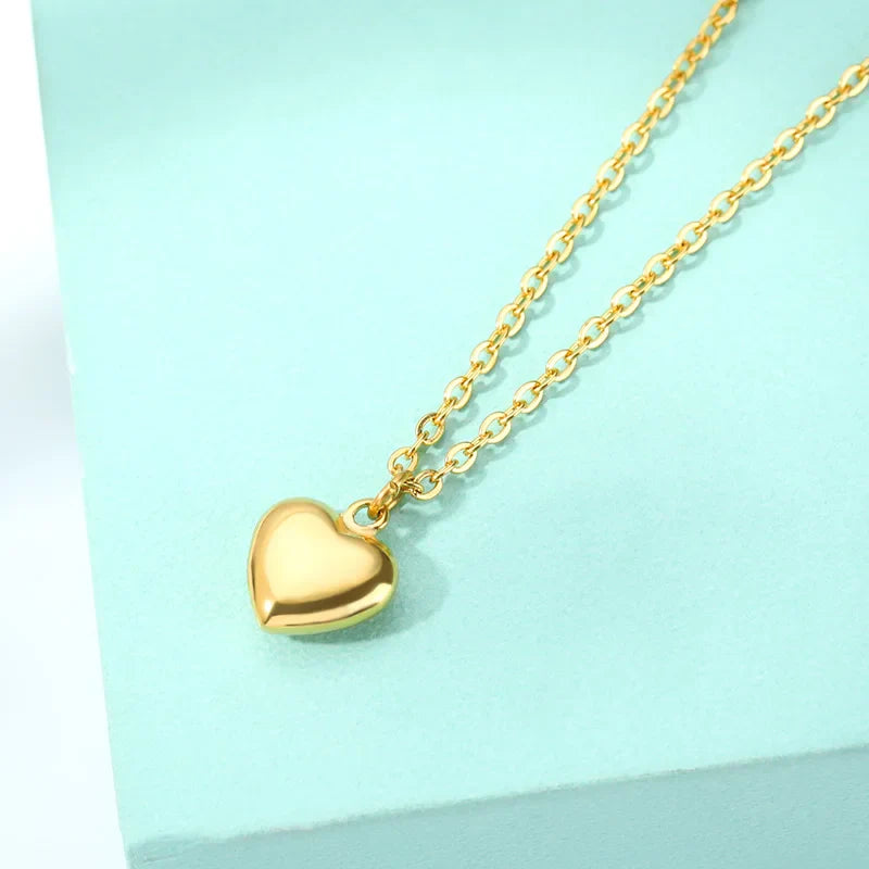Punk Cuban Chain Heart Necklace For Women Hip Pop Stainless Steel Choker Fashion Wedding Party Jewelry Gift