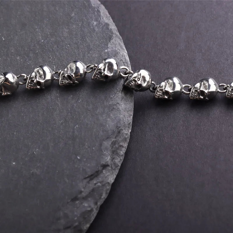 Men\\\\\\'s Vintage Skull Beaded Skull Bracelets Men\\\\\\'s Bracelets Gothic Jewelry Accessories Gifts
