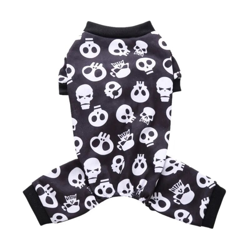 Dog Clothes for Pet Cat Dog Jumpsuits Halloween Clothes for Dogs Coat Jackets Skeleton 4 Legged Pajamas Pet Clothing Chihuahua
