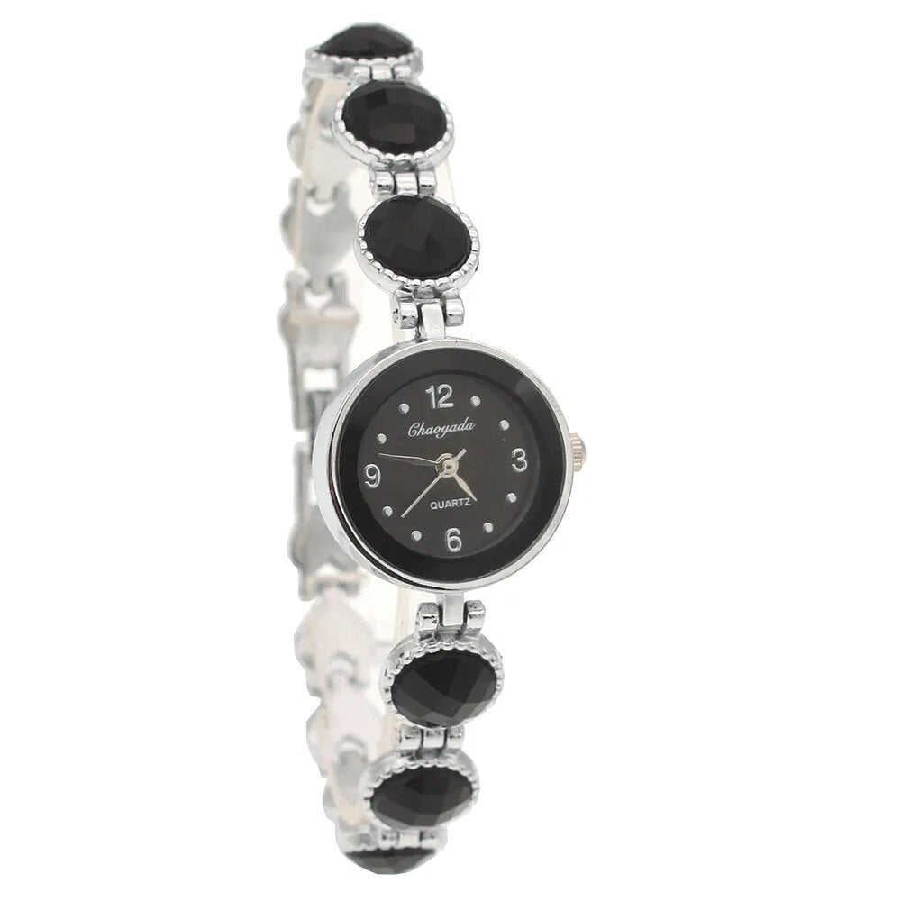 chaoyada women office ladies gold stainless steel luxury quartz wristwatch girls electronic waterproof bracelet watches