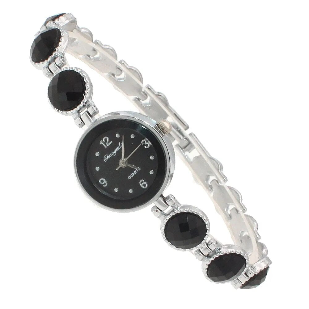 chaoyada women office ladies gold stainless steel luxury quartz wristwatch girls electronic waterproof bracelet watches