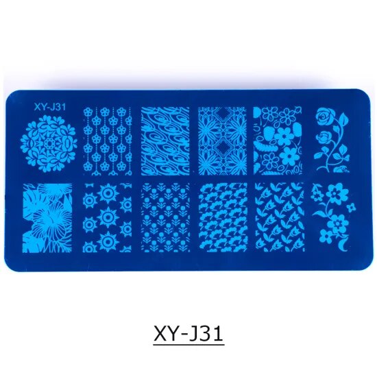 New Nail Art Stamping Plates Stencils Lace Flowers Beauty Stamp Polish Printing Halloween Nail Art Templates Manicure TRXYJ17-32