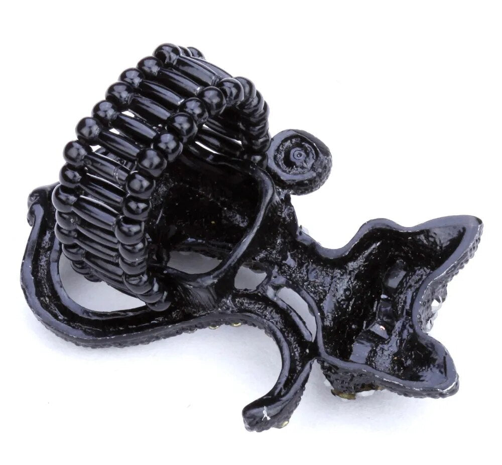 Cat stretch ring halloween bling jewelry gifts for women girls kids animal charm
