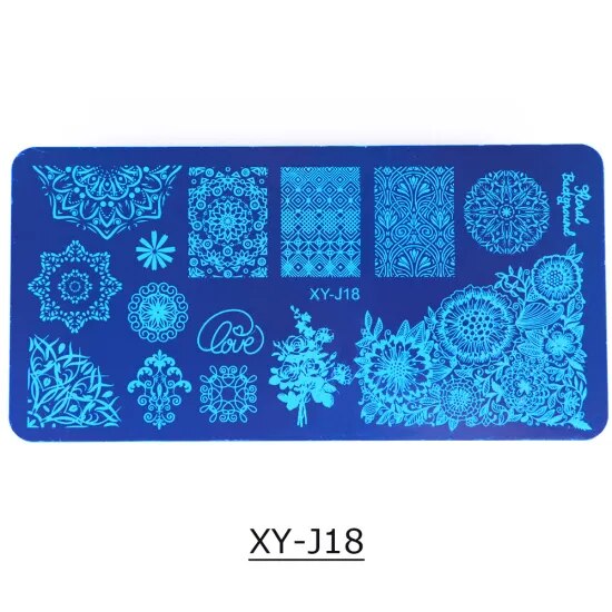 New Nail Art Stamping Plates Stencils Lace Flowers Beauty Stamp Polish Printing Halloween Nail Art Templates Manicure TRXYJ17-32