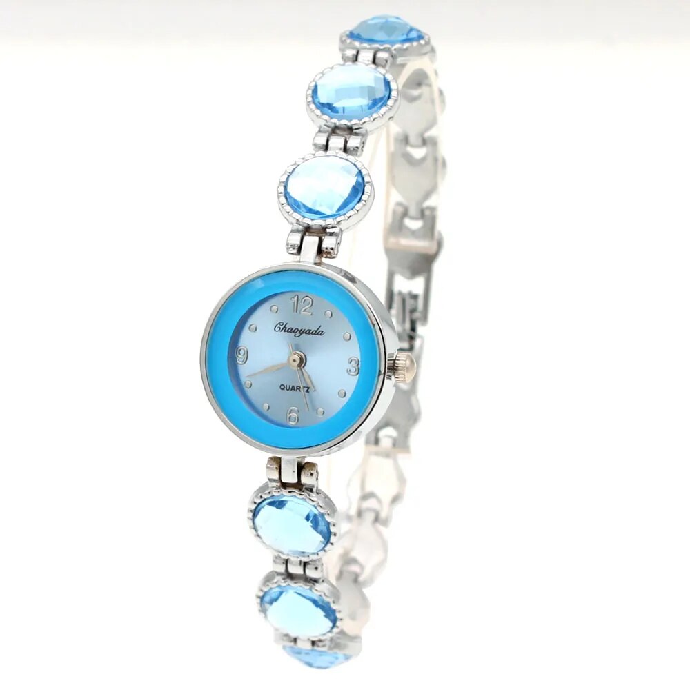 chaoyada women office ladies gold stainless steel luxury quartz wristwatch girls electronic waterproof bracelet watches
