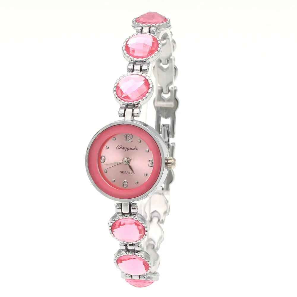 chaoyada women office ladies gold stainless steel luxury quartz wristwatch girls electronic waterproof bracelet watches