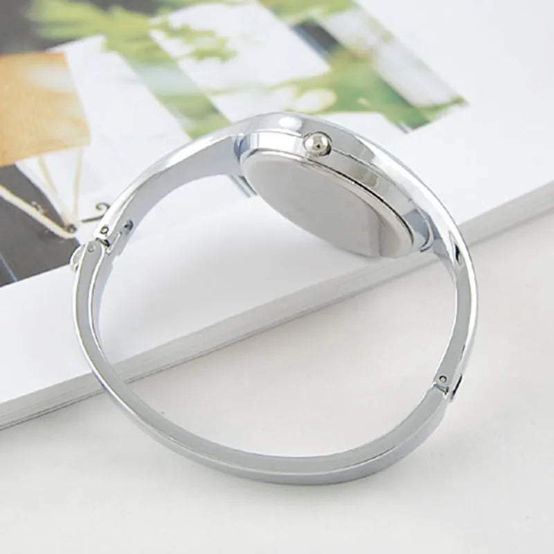 Women Bracelet Watches Crystal Ladies Fashion Stainless Steel Round Dial Unique Designer Quartz-Watch Montres Femme