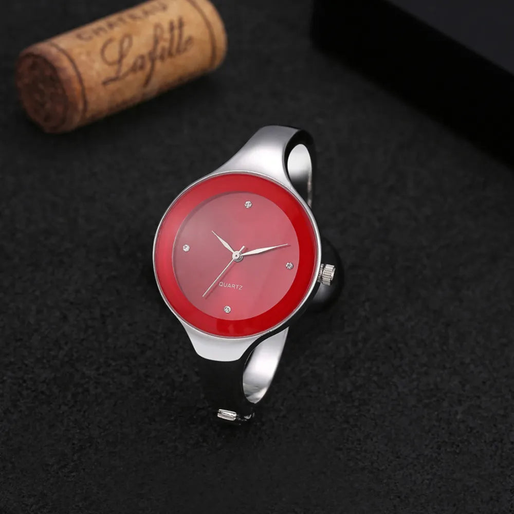 Women Bracelet Watches Crystal Ladies Fashion Stainless Steel Round Dial Unique Designer Quartz-Watch Montres Femme
