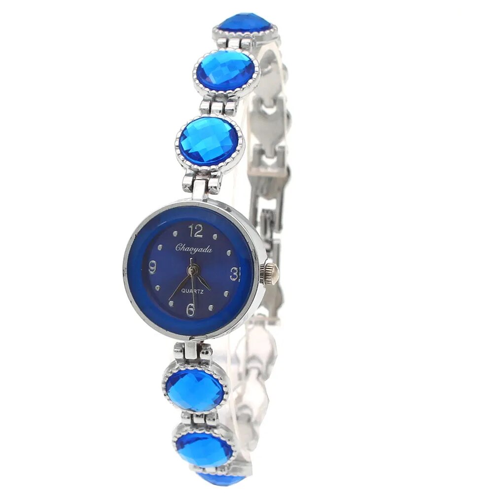 chaoyada women office ladies gold stainless steel luxury quartz wristwatch girls electronic waterproof bracelet watches