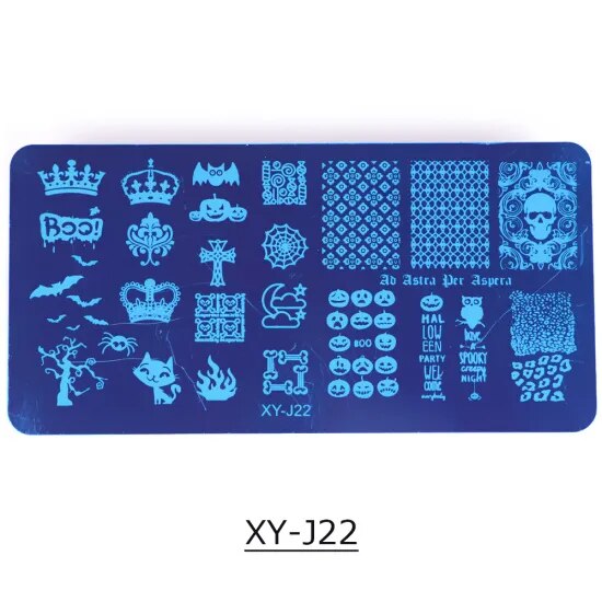 New Nail Art Stamping Plates Stencils Lace Flowers Beauty Stamp Polish Printing Halloween Nail Art Templates Manicure TRXYJ17-32